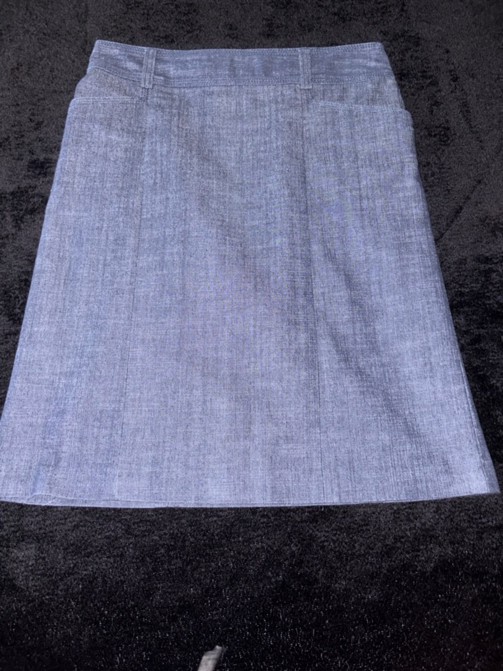 J.Crew Chambray A-Line Mini Skirt Sz 0 Blue Preppy Classic EUC Classic Preppy